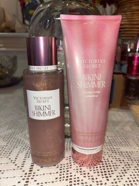 (Inventory 49) Victoria's Secret Bikini Shimmer Mist & Lotion - Pink